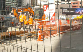 City Rail Link work on Albert St.