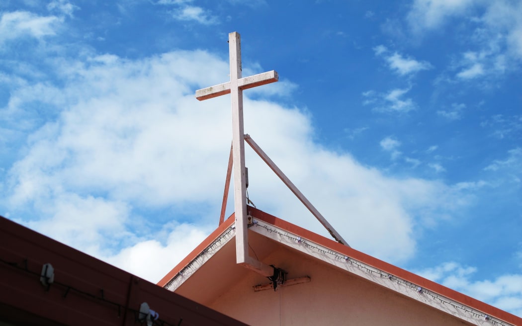 Cross on church roof