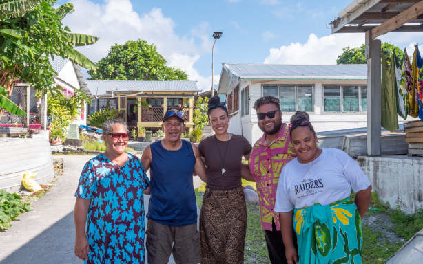 Olivia Foa’i aboard the MV Mataliki in Samoa bound for Fakaofo, Tokelau.