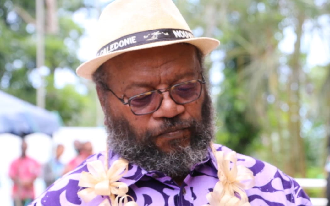 FLNKS spokesperson Victor Tutugoro at the 22 Melanesian Spearhead Group Leaders' Summit in Port Moresby. 23 August 2023.
