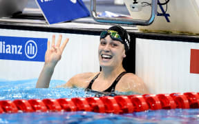 New Zealand's Sophie Pascoe wins her 4th gold medal at the World Para Swimming Championships.