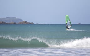 Windsurfer, Lyall Bay, Wellington.