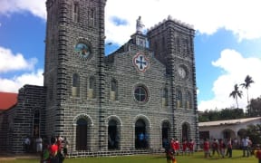 Mata'Utu cathedral next to the Sagato Soane Palace.