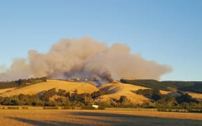 The fire on the Port Hills above Christchurch.