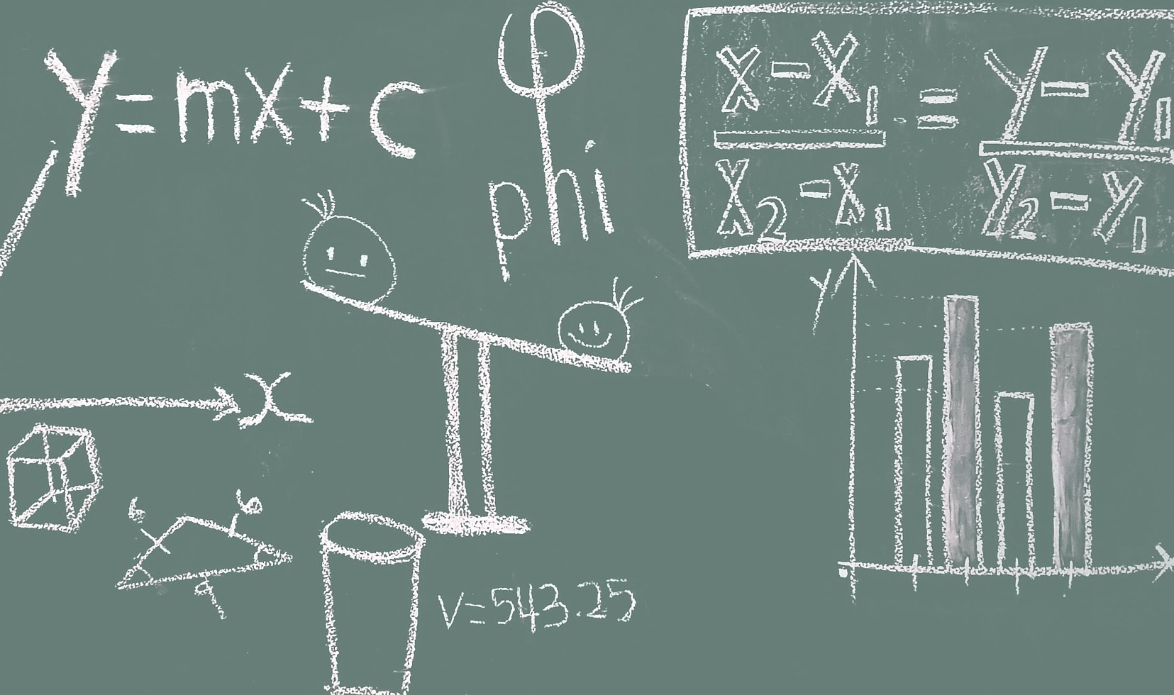 maths on blackboard