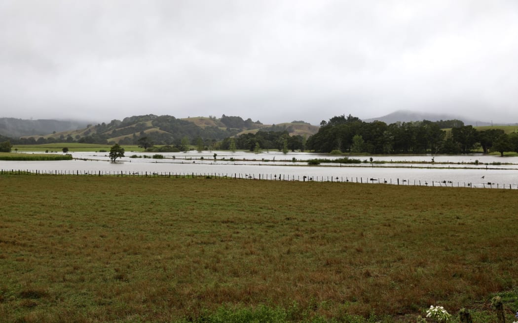 Flooding in paddocks on Russell Road just off SH1.