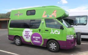 A Jucy rental campervan.