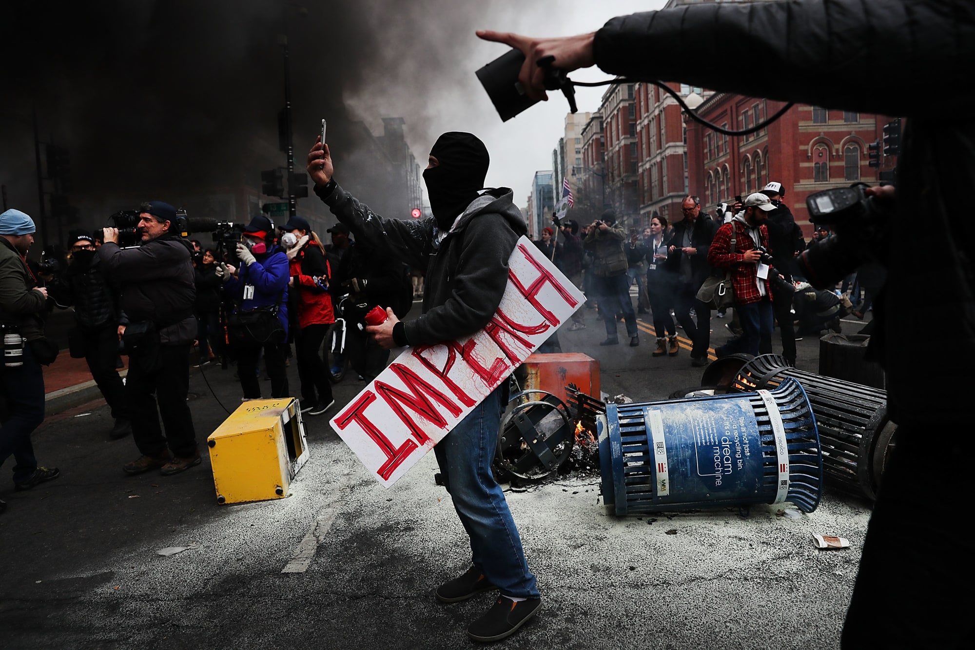 Trump's inauguration was marked by widespread protest.