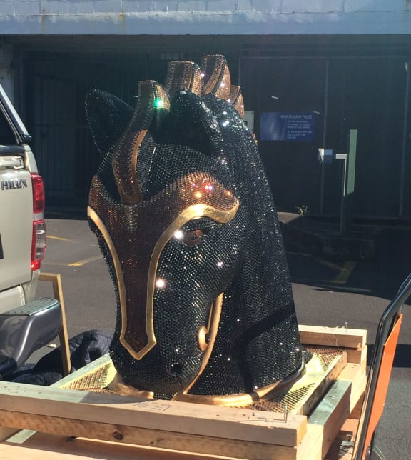 The cocaine was found inside the head of the ornamental horse.