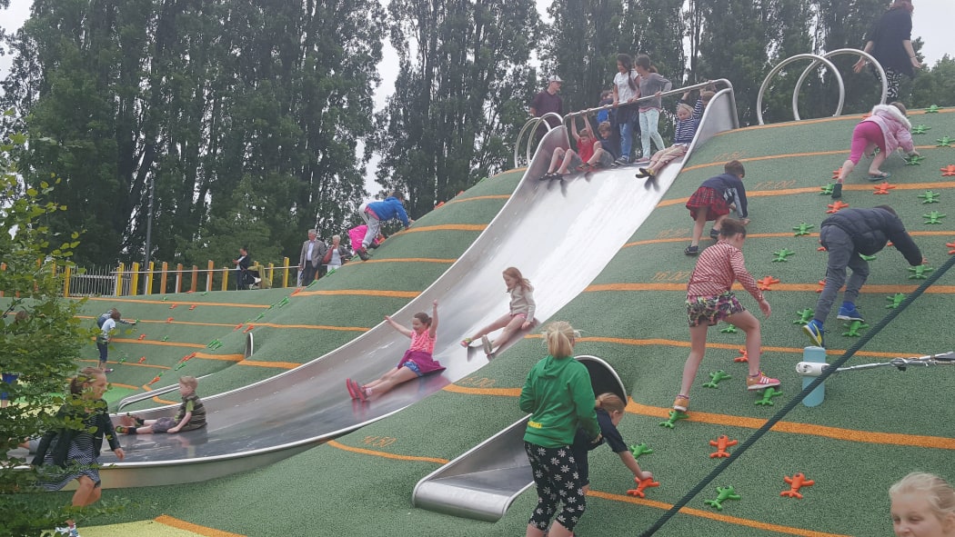 The Margaret Mahy playground in Christchurch opened today.