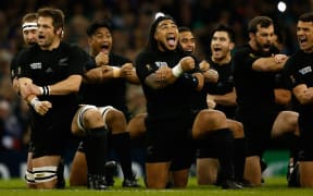 All Blacks perform Kapa o Pango against France RWC2015.