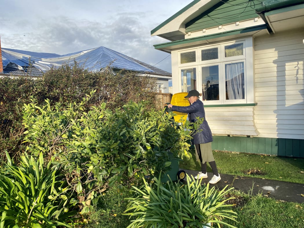 Julie Wharton's carport ended up in her son's room
