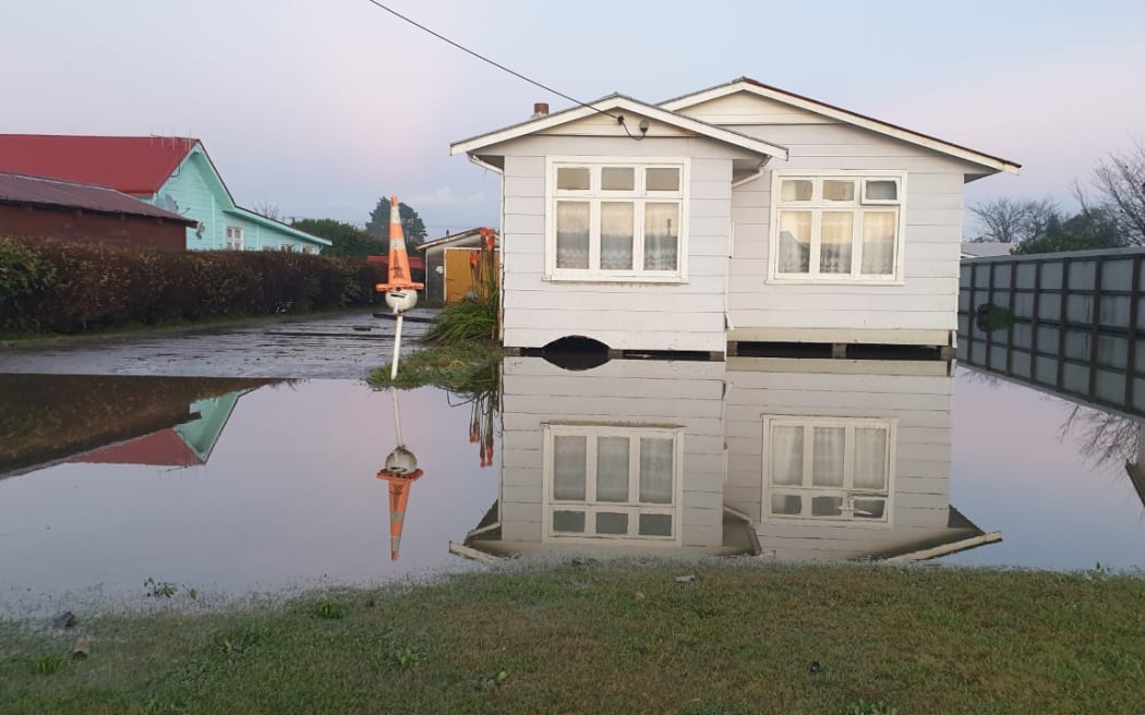 A flooded section in Westport.