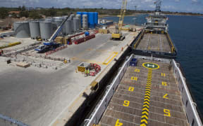 Ships docked at Mtwara port in Tanzania.