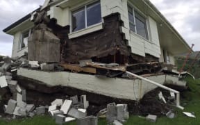A house at Bluff Station between Blenheim & Kaikoura, which is right on the Kekerengu fault line, was demolished by the shakes.
