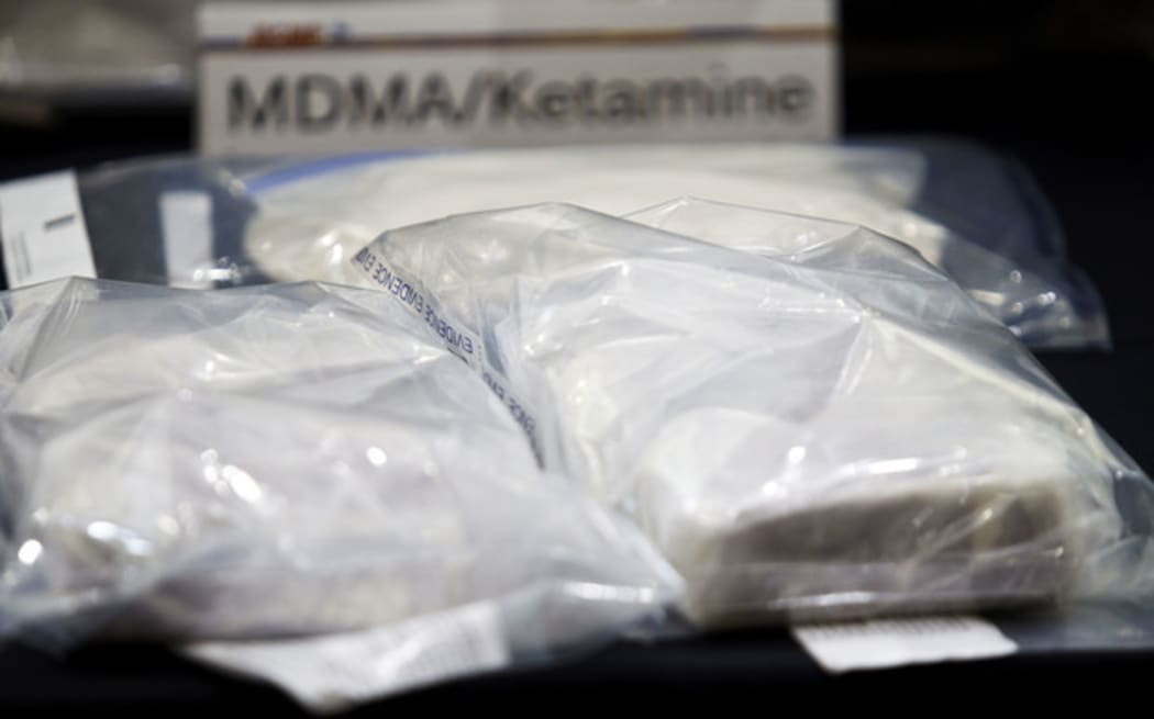 Bags of MDMA and ketamine seized by police.