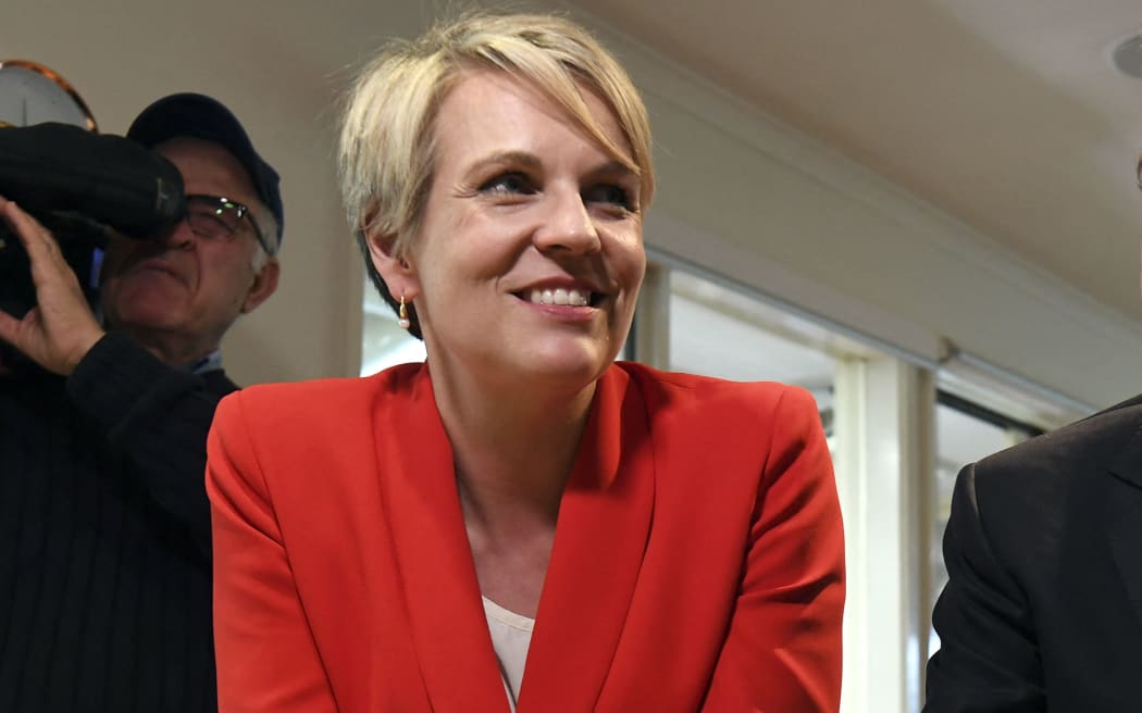 Australia's opposition Labor leader Bill Shorten (R) and deputy leader Tanya Plibersek (L) face the media during the first day of the election campaign in Melbourne on April 11, 2019. - Australia's Prime Minister Scott Morrison on April 11 called a national election for May 18, firing the starting gun on what promises to be a bareknuckle campaign focused heavily on climate and the economy. (Photo by WILLIAM WEST / AFP)