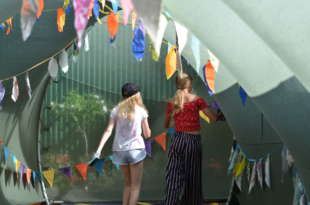 Kids entering the WOMAD 2020 Kids Zone