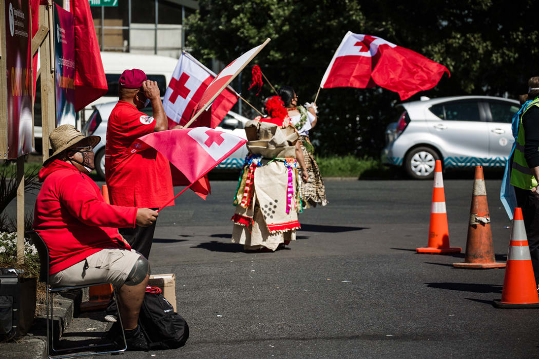 At the Langimalie Supervax Event in Onehunga, organised by the Tongan Health Society.