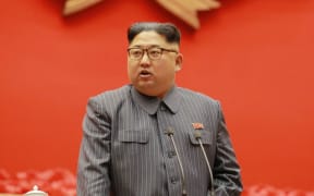 A photograph from North Korea's official Korean Central News Agency (KCNA) shows North Korean leader Kim Jong-Un during the 5th Conference of the Workers' Party of Korea.