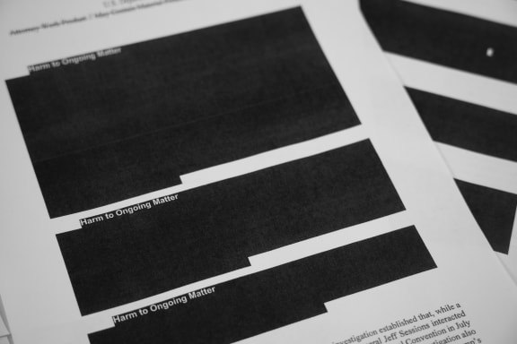 Special counsel Robert Mueller's 448-page report, with redactions, which was released overnight on 19 April.