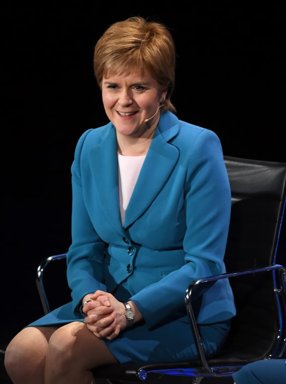 First Minister of Scotland Nicola Sturgeon speaks at the Eighth Annual Women in the World Summit at Lincoln Center for the Performing Arts on April 6, 2017, in New York City.