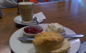 Scones with jam and cream