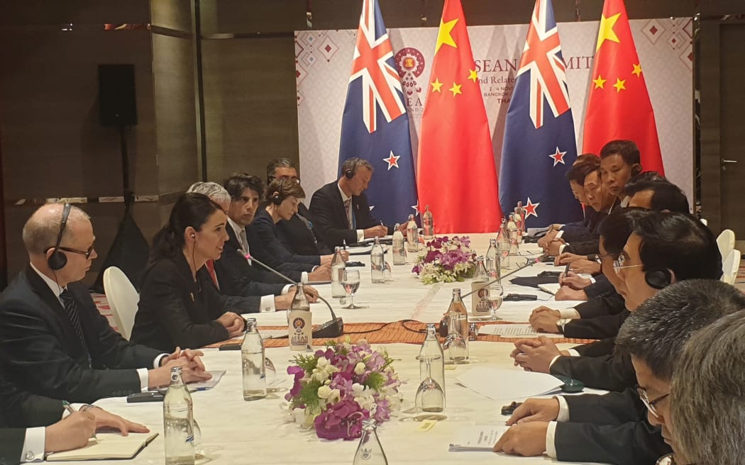 NZ and China at a bi-lateral at the East Asia Summit.