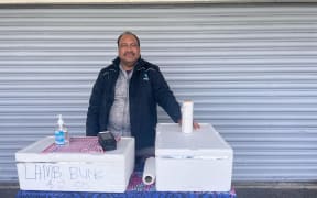Street vendor Simona Lautasi has been selling lamb buns at the Ōtara shopping centre for the past year and a half.