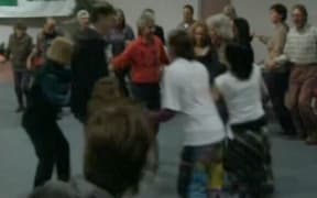 Newshub rolls out the morris dancing footage again - must be a Green party conference on.