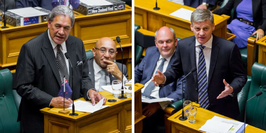 Bill English & Winston Peters in the house
