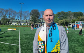 Football South chief executive Dougal McGowan at the World Cup launch in Dunedin.