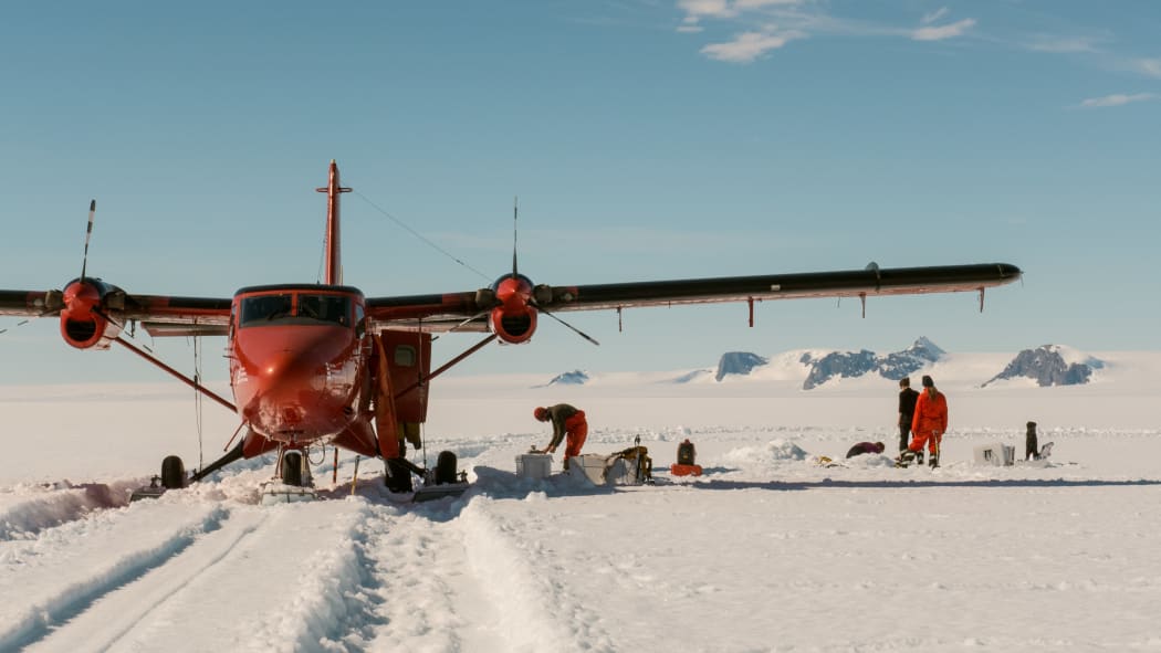 Leeds University scientists ice coring at George VI Ice Shelf, Antarctica
