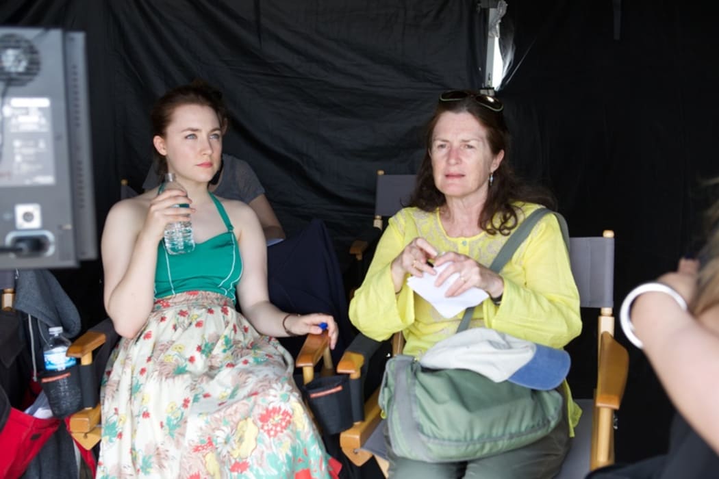Finola Dwyer, right, with Saoirse Ronan.