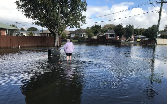 Recent flooding at the corner of Tenby Place and Newport Street.