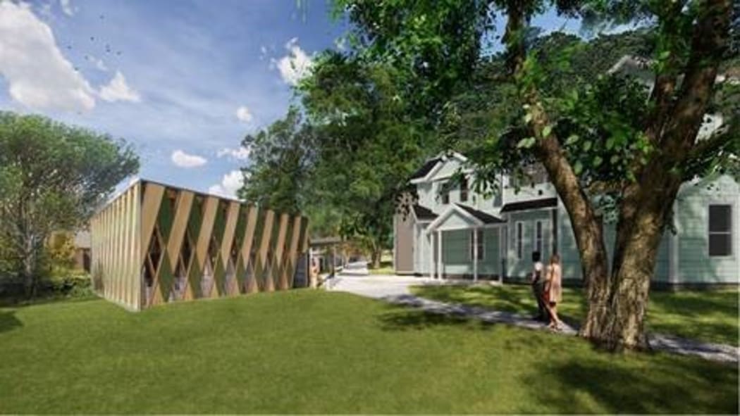 An artist's impression of a redeveloped Taranaki Cathedral.