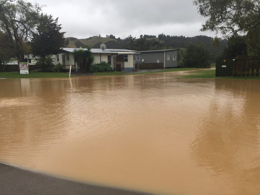 Flooding and slips have cut off Whiritoa, in the Coromandel.