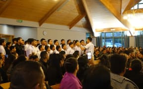 Sione Taumololo and Talita Fifita, who died in a bus crash near Gisborne on Christmas Eve, are remembered at a service at Grey Lynn's Tongan Methodist Church.