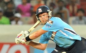 Lou Vincent playing for the Auckland Aces against Somerset in India in 2011.