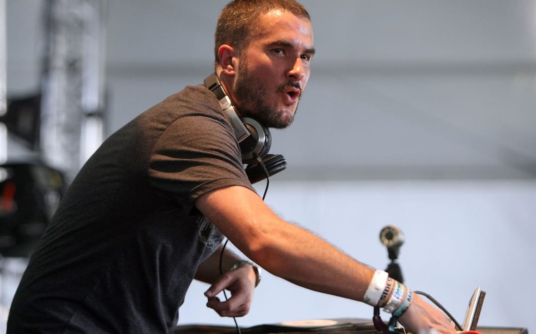 Zane Lowe at the Coachella Valley Music & Arts Festival, California, in 2009.