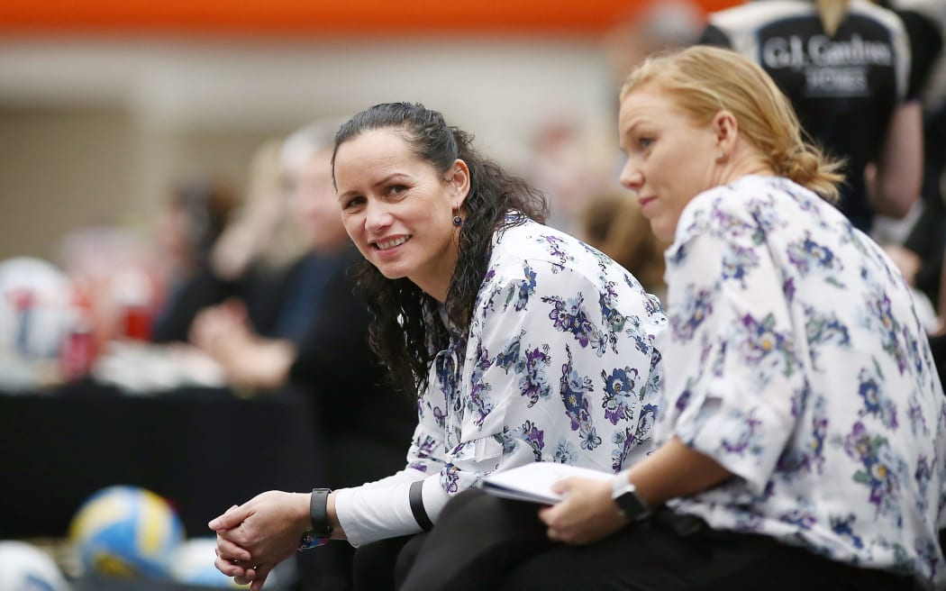Head Coach Reinga Bloxham of the Steel looks on. 2018 ANZ Premiership netball match, Stars v Steel at Pulman Arena, Auckland, New Zealand. 29 July 2018 © Copyright Photo: Anthony Au-Yeung / www.photosport.nz