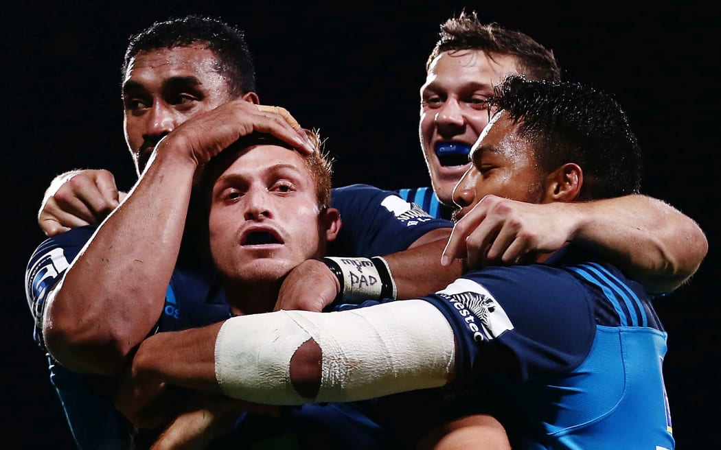 Blues love with Jerome Kaino, Ihaia West, Piers Francis and George Moala.