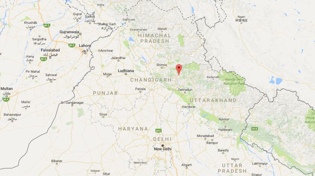 A bus has crashed into the Tons River, near Shimla in Northern India