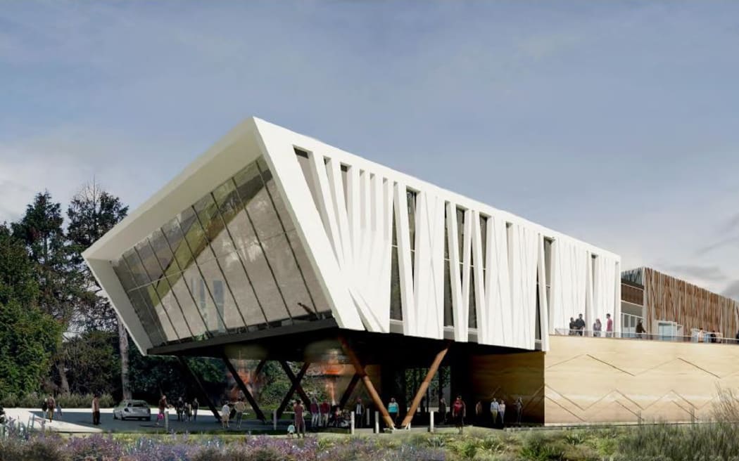 An artist’s impression of the Pukehinahina/Gate Pā cultural centre.