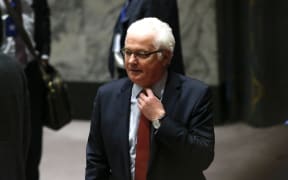 Russia's ambassador to the UN Vitaly Churkin, pictured at the UN headquarters in New York in December 2016.