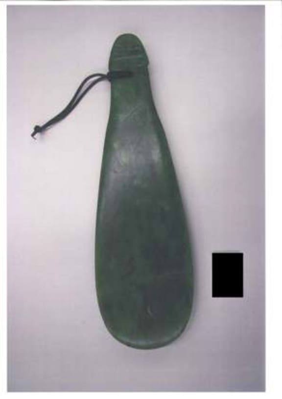 One of the stolen pounamu mere