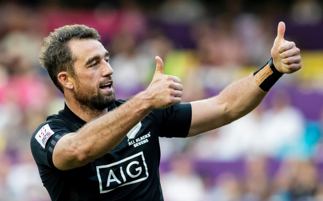HONG KONG,HONG KONG SAR, CHINA. April 7th 2019.
Cathay Pacific/HSBC Hong Kong Sevens Rugby Argentina vs New Zealand (Plate Finals)
Kurt Baker of New Zealand celebrates after scores a try
PhotoSport NZ / Yu Chun Christopher Wong
