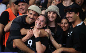 Jazmin Felix-Hotham after New Zealand Black Ferns Sevens v  Peoples Republic of China, Rugby Sevens - Women’s Quarter final match, Paris Olympics at Stade de France, Paris, France on Thursday 29 July 2024. 
Photo credit: Iain McGregor / www.photosport.nz