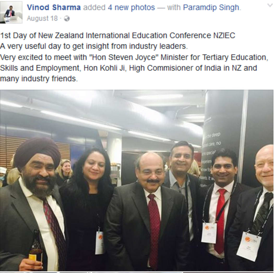 Vinod Kumar Sharma (2nd on right) posted this on Facebook in August.