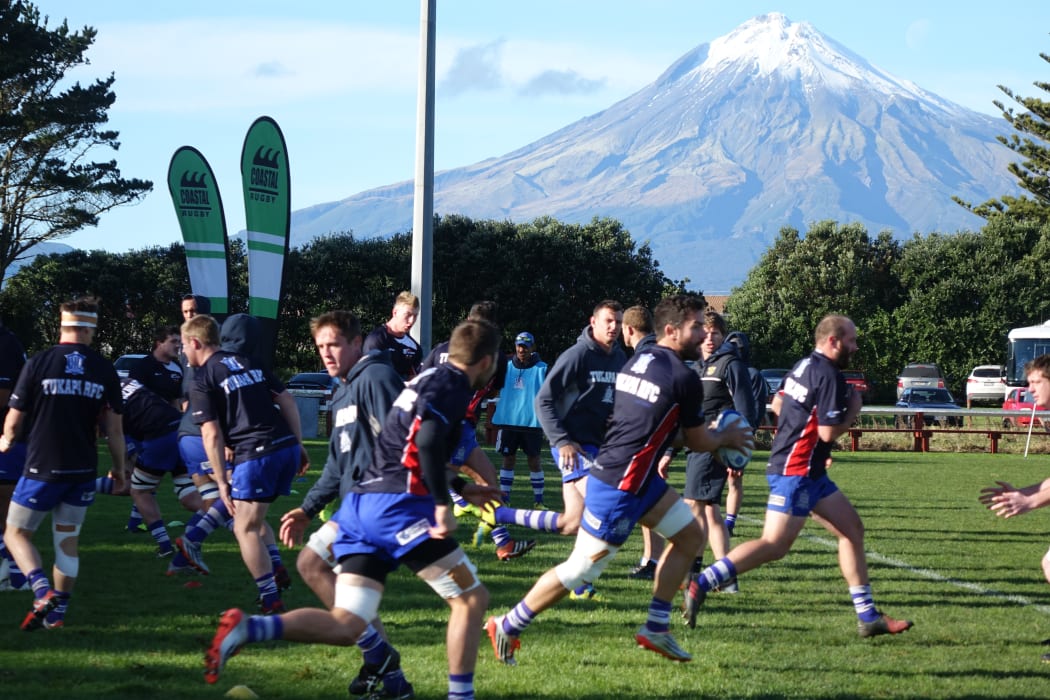 Tukapu Rugby Football Club colts players go through their drills ahead of a game against Coastal Rugby Football Union